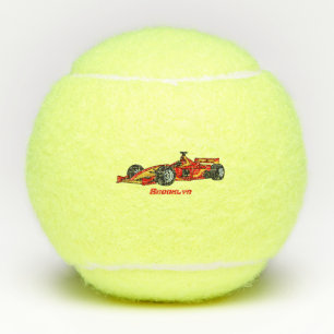 Pelotas De Tenis Ilustracion personalizado de coches de carreras de