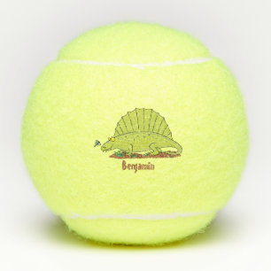 Pelotas De Tenis Ilustracion personalizado de dimetrodon verde lind