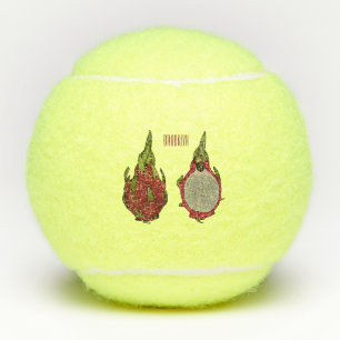 Pelotas De Tenis Ilustracion personalizado de fruta dragón