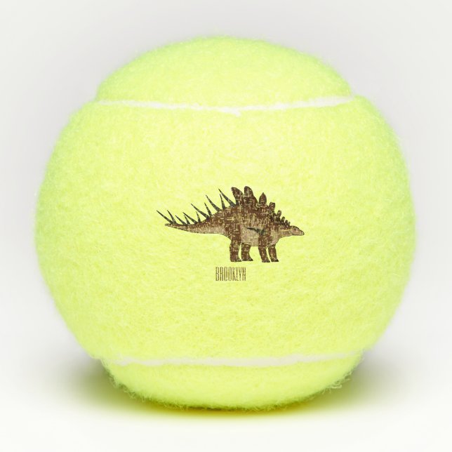 Pelotas De Tenis Ilustracion personalizado de Kentrosaurus (Anverso)