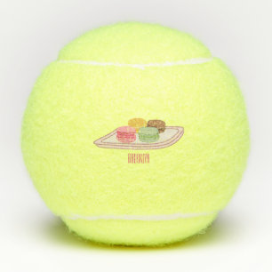 Pelotas De Tenis Ilustracion personalizado de Macaron