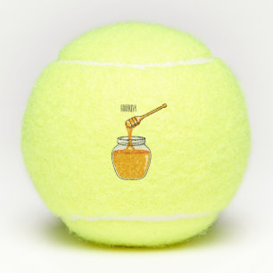 Pelotas De Tenis Ilustracion personalizado de miel