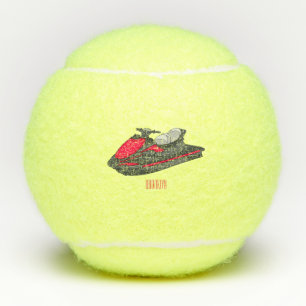 Pelotas De Tenis Ilustracion personalizado de moto acuática