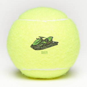 Pelotas De Tenis Ilustracion personalizado de moto acuática
