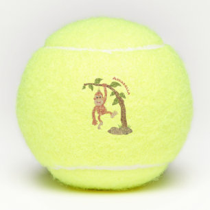 Pelotas De Tenis Ilustracion personalizado de orangután bebé feliz