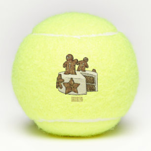 Pelotas De Tenis Ilustracion personalizado de pastel de pan de jeng