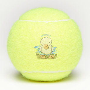 Pelotas De Tenis Ilustracion personalizado de pato amarillo