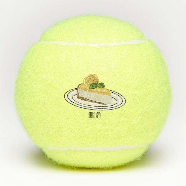 Pelotas De Tenis Ilustracion personalizado de queso de limón (Anverso)