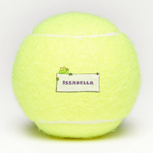 Pelotas De Tenis Ilustracion personalizado de señas de rana verde s
