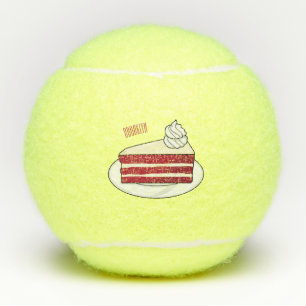 Pelotas De Tenis Ilustracion personalizado de tarta de terciopelo r
