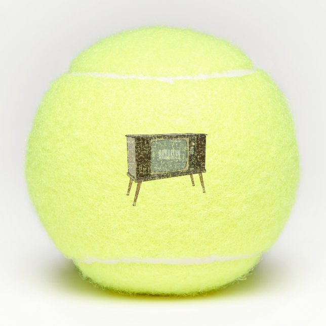 Pelotas De Tenis Ilustracion personalizado de televisión (Anverso)