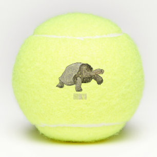 Pelotas De Tenis Ilustracion personalizado de tortugas de Galápagos