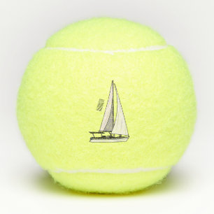 Pelotas De Tenis Ilustracion personalizado de velero