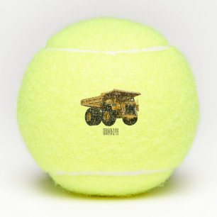 Pelotas De Tenis Ilustracion personalizado del camión de altura