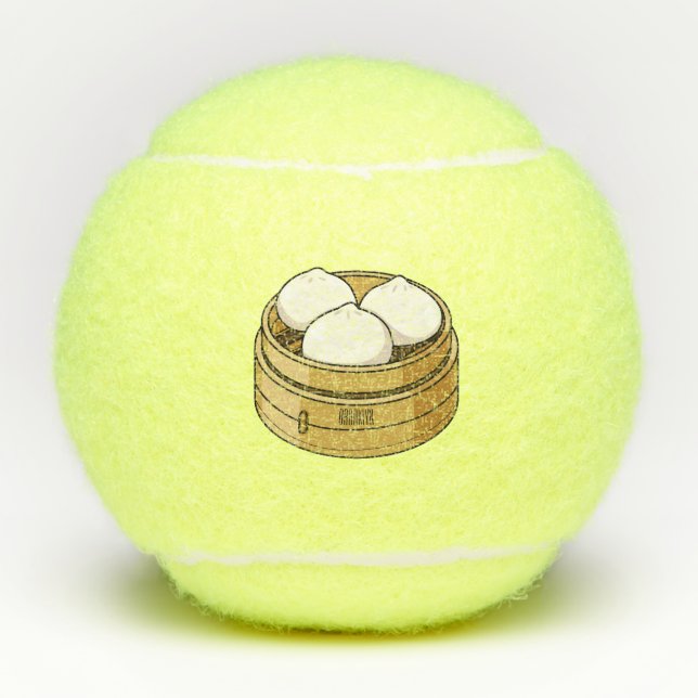Pelotas De Tenis Ilustracion personalizado Dim sum (Anverso)