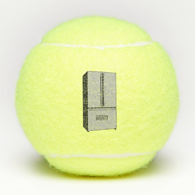 Pelotas De Tenis Ilustracion personalizado frigorífico de puerta fr (Anverso)