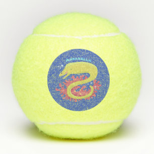 Pelotas De Tenis Ilustracion personalizado gracioso de moray verde