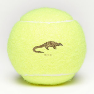 Pelotas De Tenis Ilustracion personalizado pangolín de cola larga