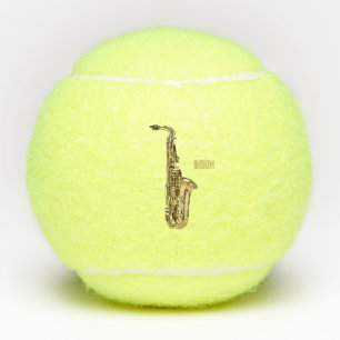 Pelotas De Tenis Ilustracion personalizado saxofón