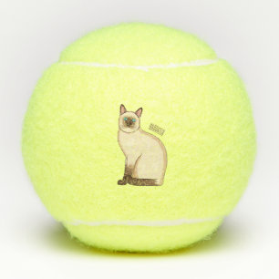 Pelotas De Tenis Ilustracion personalizado siamés