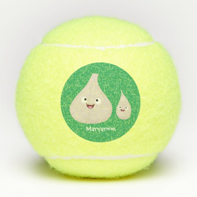 Pelotas De Tenis Ilustracion vegetal de personalizado de ajo dulce (Anverso)