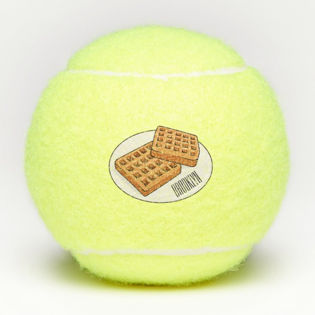 Pelotas De Tenis Ilustracion Waffle personalizado (Anverso)