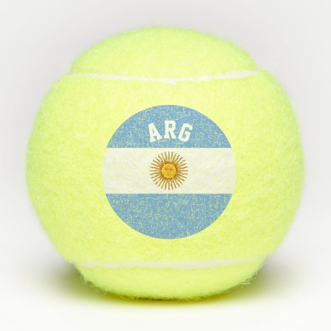 Pelotas De Tenis Impresión personalizada de bandera argentina en am (Anverso)