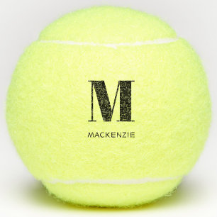 Pelotas De Tenis Inicial de monograma nombre personalizado