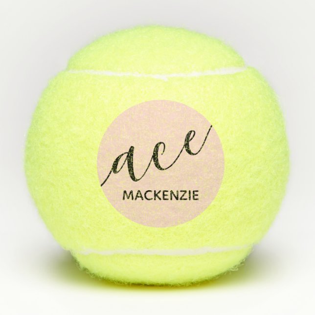 Pelotas De Tenis Iniciales modernas personalizadas ACE (Anverso)