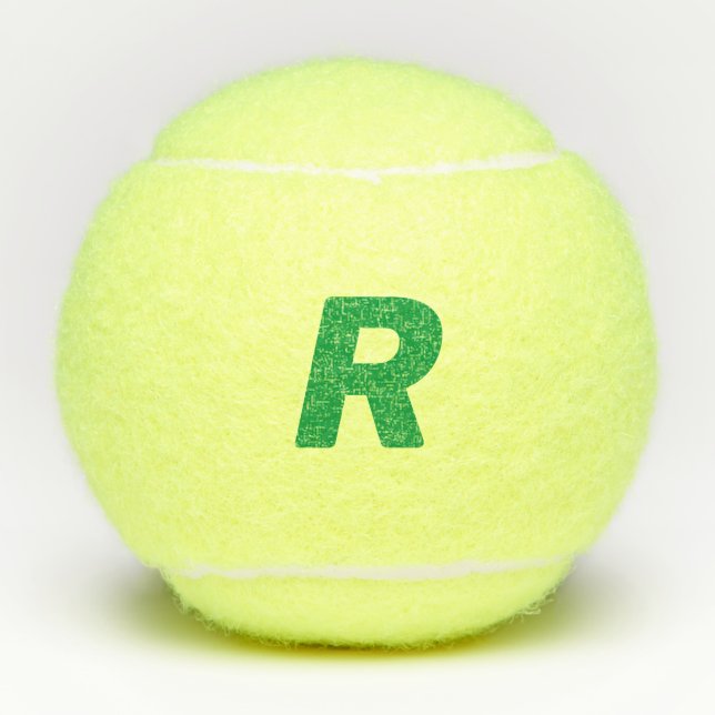 Pelotas De Tenis Iniciales monográficas personalizadas Personalizad (Anverso)
