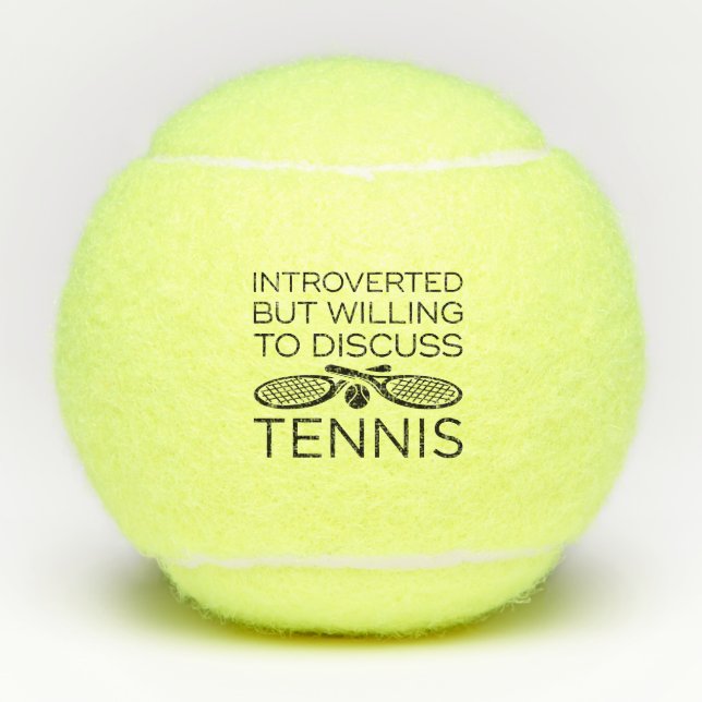 Pelotas De Tenis Introvertido Pero Dispuesto A Discutir El Tenis (Anverso)