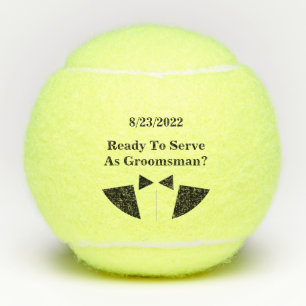 Pelotas De Tenis Invitación a la bolera de tenis Groomsman