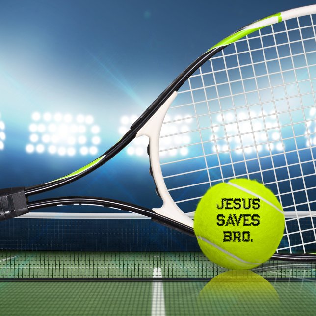 Pelotas De Tenis Jesús Salvó Al Hermano. cristiano (Jesus Saves Bro. Custom Tennis Balls)