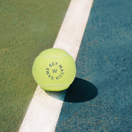 Pelotas De Tenis Juego de juegos Coincidir con el Monograma Azul