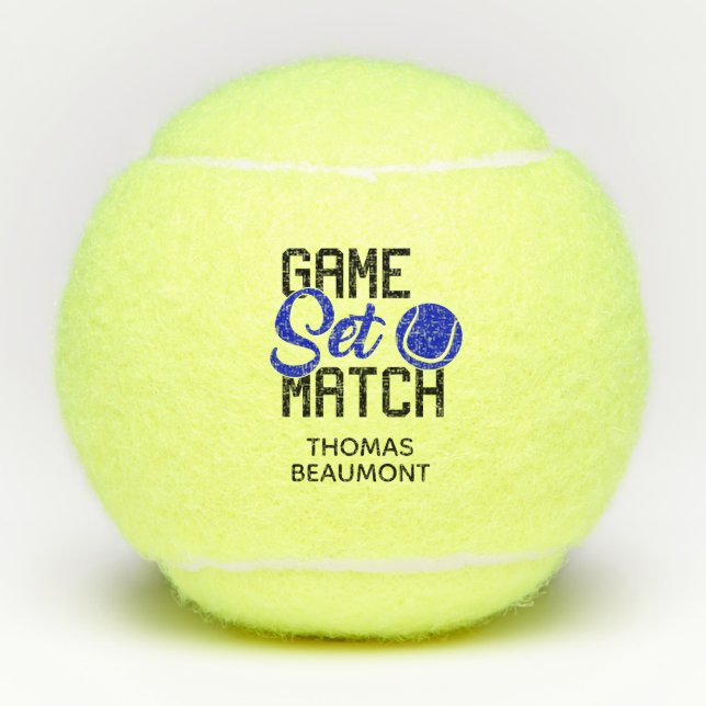 Pelotas De Tenis Juego Set Match (Anverso)