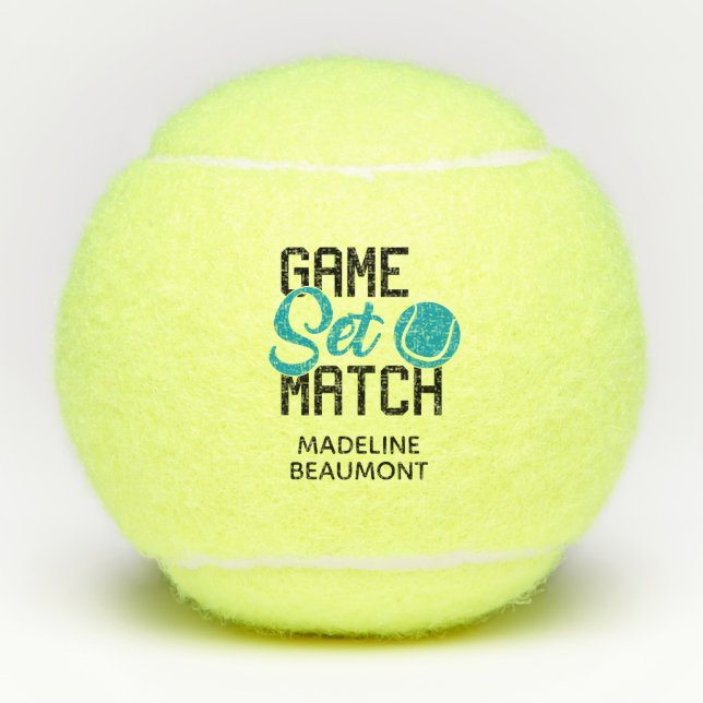 Pelotas De Tenis Juego Set Match (Anverso)