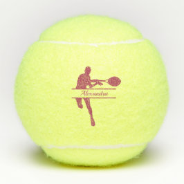Pelotas De Tenis Jugador de tenis con tema Personalizado Nombre ros