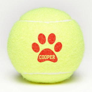 Pelotas De Tenis Juguete conocido personalizado impresión roja de