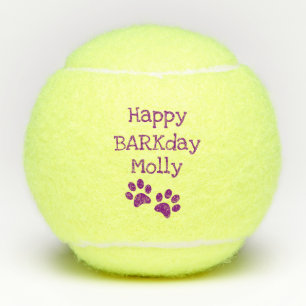 Pelotas De Tenis Juguete feliz púrpura del perro casero del