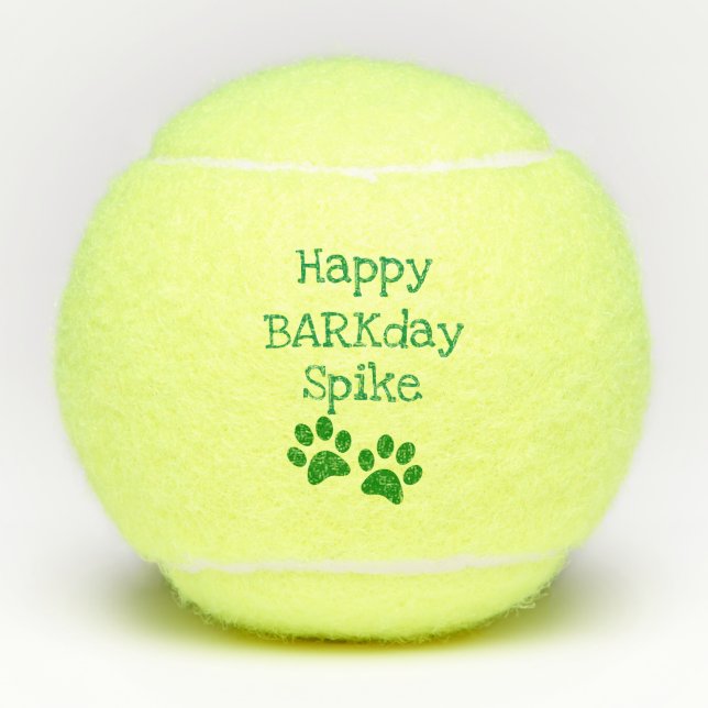 Pelotas De Tenis Juguete feliz verde del perro casero del (Anverso)