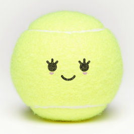 Pelotas De Tenis Kawaii cute sonriente Emoji emoticono