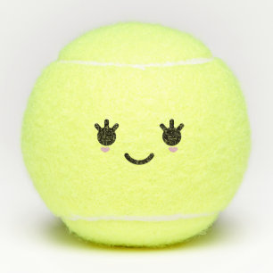 Pelotas De Tenis Kawaii cute sonriente Emoji emoticono
