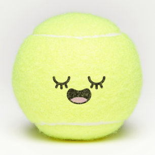 Pelotas De Tenis Kawaii cute sonriente Emoji emoticono