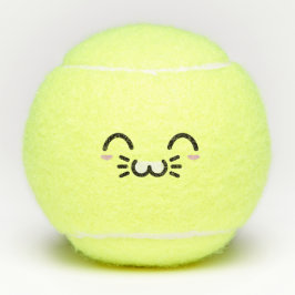Pelotas De Tenis Kawaii Cute Sonriente Emoticon Emoji Bunny Face