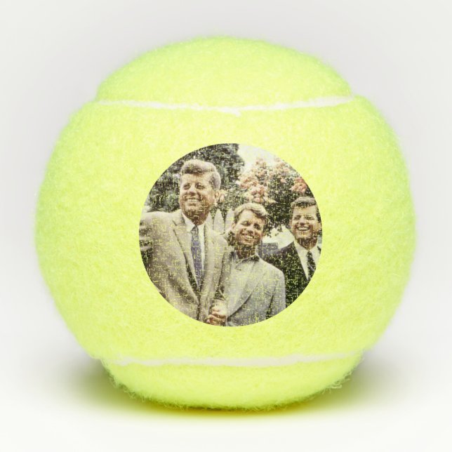 Pelotas De Tenis Kennedy Brothers, Presidente John, Robert y Ted (Anverso)