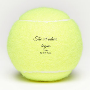 Pelotas De Tenis La aventura comienza agregar nombre fecha año luga