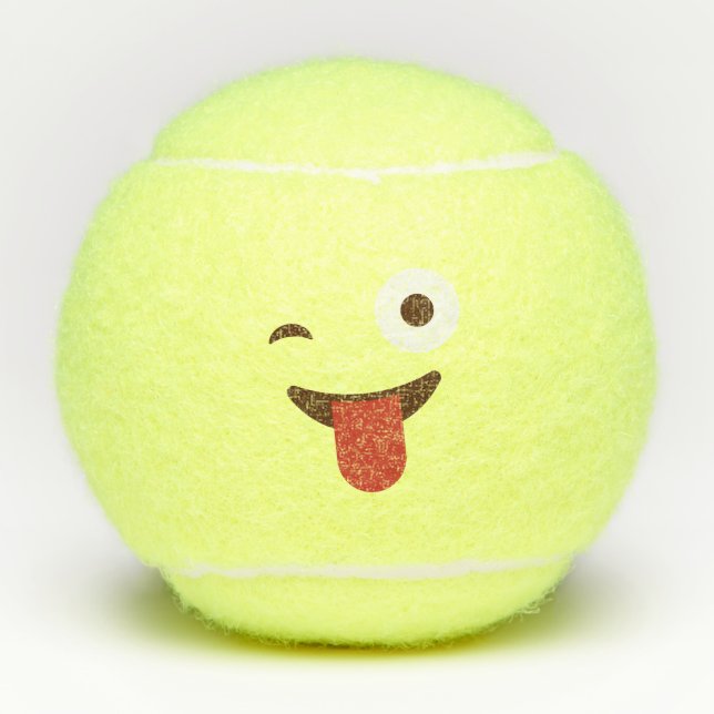 Pelotas De Tenis La cara de la Emoji emocional kawaii (Anverso)