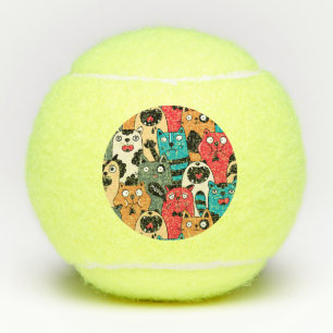 Pelotas De Tenis La multitud de gatos
