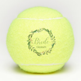 Pelotas De Tenis Laurel Wreath Bride Fiesta de boda personalizada