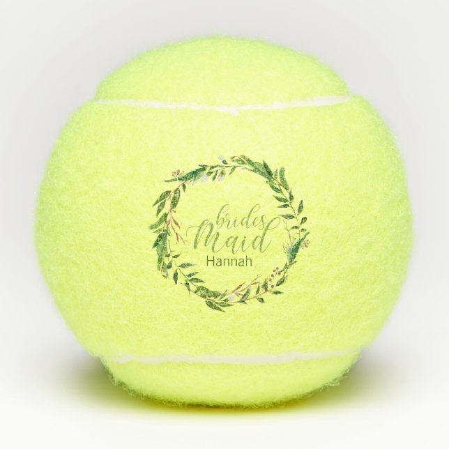 Pelotas De Tenis Laurel Wreath Bridesmaid Wedft Party (Anverso)